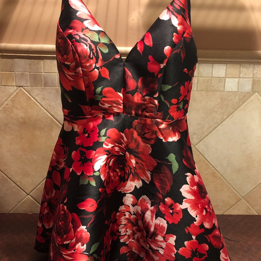 Red Floral Dress